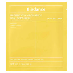 Biodance Radiant Vita Niacinamide Real Deep Mask 34g*1 - Гидрогелевая маска с ниацинамидом для сияния кожи