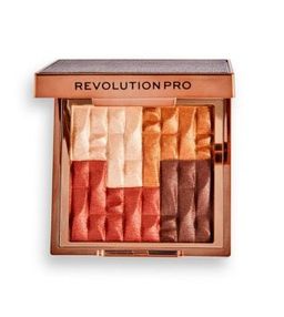 Revolution PRO Хайлайтер и бронзер Goddess Glow Shimmer Brick, Deserted