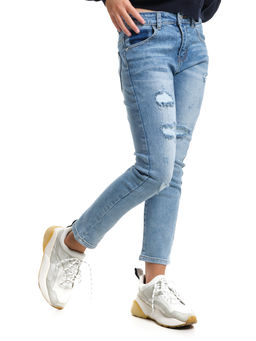 Джинсы синие для девочки 33-1041 синий