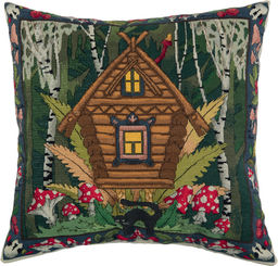 Набор для вышивания PANNA Золотая серия PD-7446 Подушка. Избушка Бабы Яги 40 х 40 см