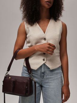 Сумка багет Deboro 31103 зимняя вишня