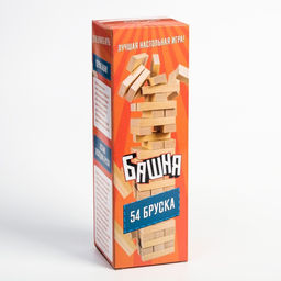 Настольная игра «Падающая башня», дженга, 54 деревянных бруска