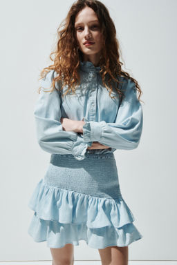Falda nido de abeja en denim - H&m фото 3