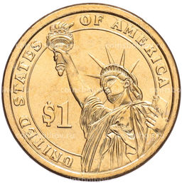 Монета 1 доллар 2012 года (D) США 24-й президент США Гровер Кливленд