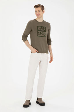 U. S. Polo Assn / Мужской свитер цвета хаки - U.s. polo assn фото 4