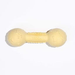 Игрушка плавающая для собак Топ-гантель Пижон Premium, вспененный TPR, 11,5 см, жёлтая  фото 2