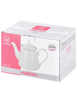 Чайник 900 мл 23*13*16,5 см "Шелк", фарфор