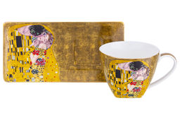 Чашка 250 мл с блюдцем для десерта 20,5*10,5*2 см Поцелуй NEW BONE CHINA - Elan gallery фото 10