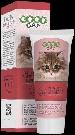 Паста для Кошек для выведения шерсти со вкусом ГОВЯДИНЫ Good Cat 75 мл, 1/24 FG13201