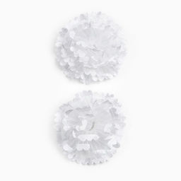 Бант для волос на резинке, белый, 2 штуки, 7 см, Коты аристократы