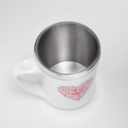 Термокружка, 350 мл, Счастье в моментах, сохраняет тепло 3 ч, белая