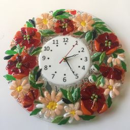 Настенные часы Маки и ромашки - Стрекоза фото 4