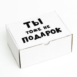 Коробка самосборная Ты тоже не подарок, 22 х 16,5 х 10 см