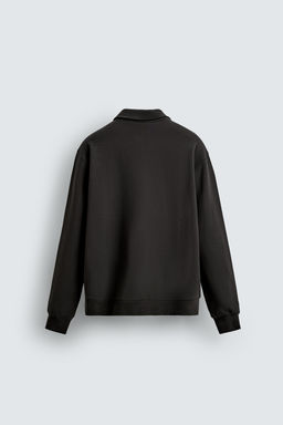 SUDADERA POLO INTERLOCK CREMALLERA / Marr?n / Topo - Zara фото 8