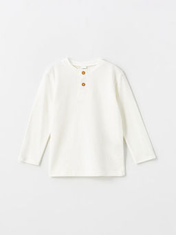 Bisiklet Yaka Uzun Kollu Bask?l? Erkek Bebek Ti??rt ve E?ofman Alt 2li Tak?m - Waikiki фото 2