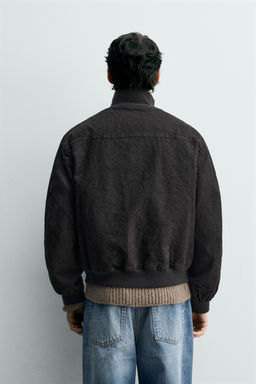 CRINKLED-EFFECT BOMBER JACKET - Zara фото 3