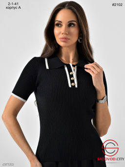 Футболка поло на пуговицах