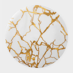 Цена за 12 шт. Салфетка сервировочная на стол Мрамор, d=38 см, цвет белый - Simaland фото 6