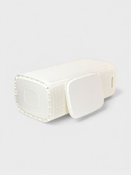 Плетёная корзина для белья с крышкой "Лён" 100л 43×32×80см, цвет белый