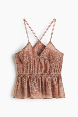 Top de tirantes con peplum
