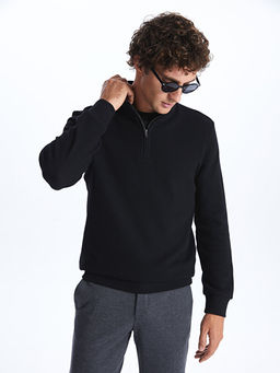 Dik Yaka Erkek Sweatshirt