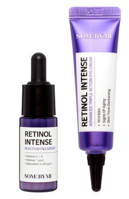 Набор средств: SOME BY MI RETINOL INTENSE TRIAL KIT  (крем 10 мл + сыворотка для глаз с ретинолом 10 мл)  фото 2