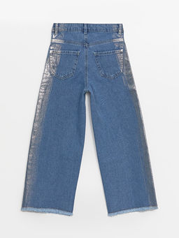 Hologram Bask?l? Wideleg K?z ?ocuk Jean Pantolon - Waikiki фото 2