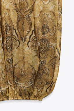 PRINTED BALLOON TROUSERS - Zara фото 9