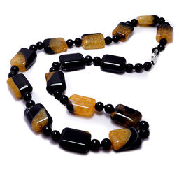 Бусы из камня Огненный агат-символ достижения цели, победа, исполнение желаний