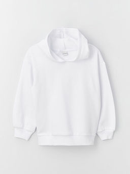 Basic Uzun Kollu K?z ?ocuk Hoodie