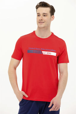 Мужская красная футболка с круглым вырезом - U.s. polo assn фото 11