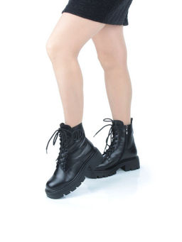 04-M3-1476 BLACK Ботинки зимние женские (натуральная кожа, натуральный мех)