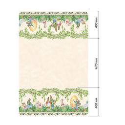 Скатерть «Этель. Акварельные зайцы», 110×147 см, 100% хлопок, саржа 190 г/м²