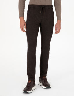 Kahverengi Slim Fit Kanvas Pantolon