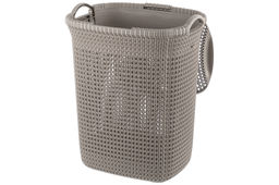 Корзина для белья 37 л 39*31,5*50 см с крышкой Паола серо-коричневая (модель 467) - Elan gallery фото 3