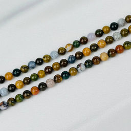 Бусины для украшений из океанической Яшмы (60 бусин) 39 см