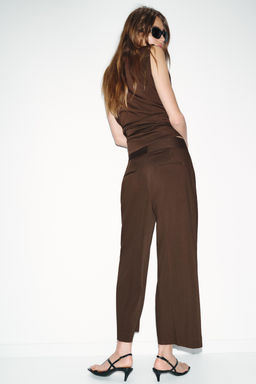 HIGH-WAIST STRAIGHT-LEG TROUSERS - Zara фото 13