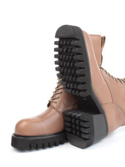 01- GZ6115-G71 BROWN Ботинки демисезонные женские (натуральная кожа)