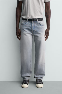 JEANS STRAIGHT FIT / Azul / Acero