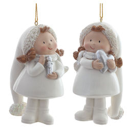 Фигурка декоративная подвесная "Девочка", L5,5 W5,5 H9,5 см, 2в.