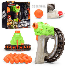 Бластер "Ярость" с мягкими пулями. в коробке