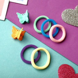 Цена за 6 шт. Набор для волос «Соня», 5 резинок, 2 крабика, бабочка