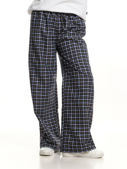 Брюки палаццо спортивные штаны для девочки одежда в клетку UD 7942(5170) т.синяя/белая клетка - Mini maxi фото 9