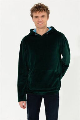 U. S. Polo Assn Мужская зеленая комфортная толстовка с капюшоном - U.s. polo assn фото 7