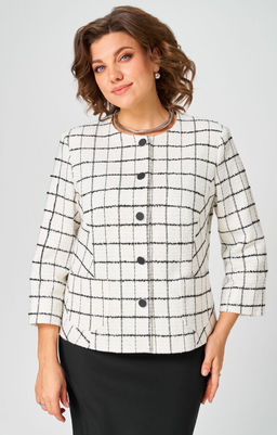 Жакет БелЭльСтиль 861 бело-черный фото 4