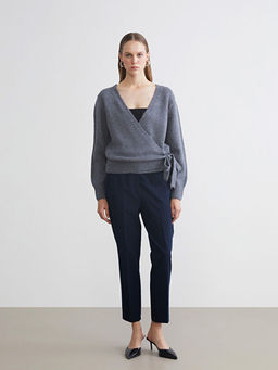 Kruvaze Yaka Kad?n Triko Kazak