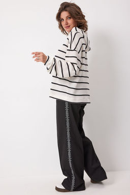 Худи BegiModa 4137 Чёрно-белый