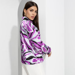 Блуза, Личные границы (violet rose) - Charutti фото 6