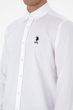 Erkek Beyaz Uzun Kollu G_mlek Sepette S_rpriz _ndirim - U.s. polo assn фото 7