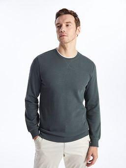 Bisiklet Yaka Uzun Kollu Erkek Sweatshirt - Waikiki фото 2